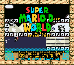 Super Mario Dark World - Part 2 - Speed Test Title Screen